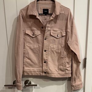 Express Men's Blush Pink Denim Jacket